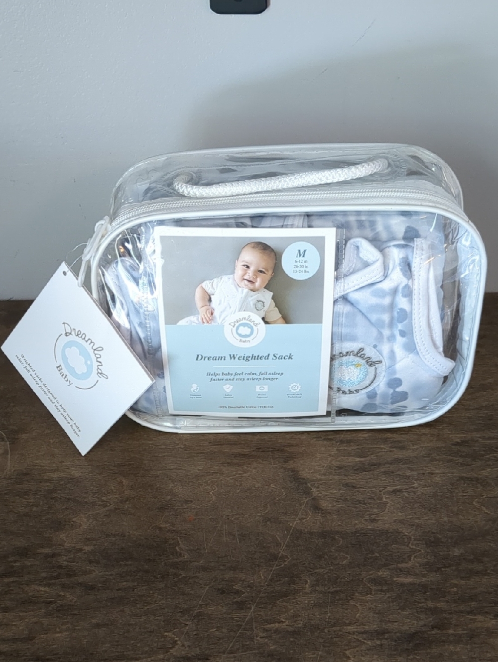 NWT Dreamland Baby Dream Weighted Sleep Sack Quilted 100% Cotton 6-12 Months